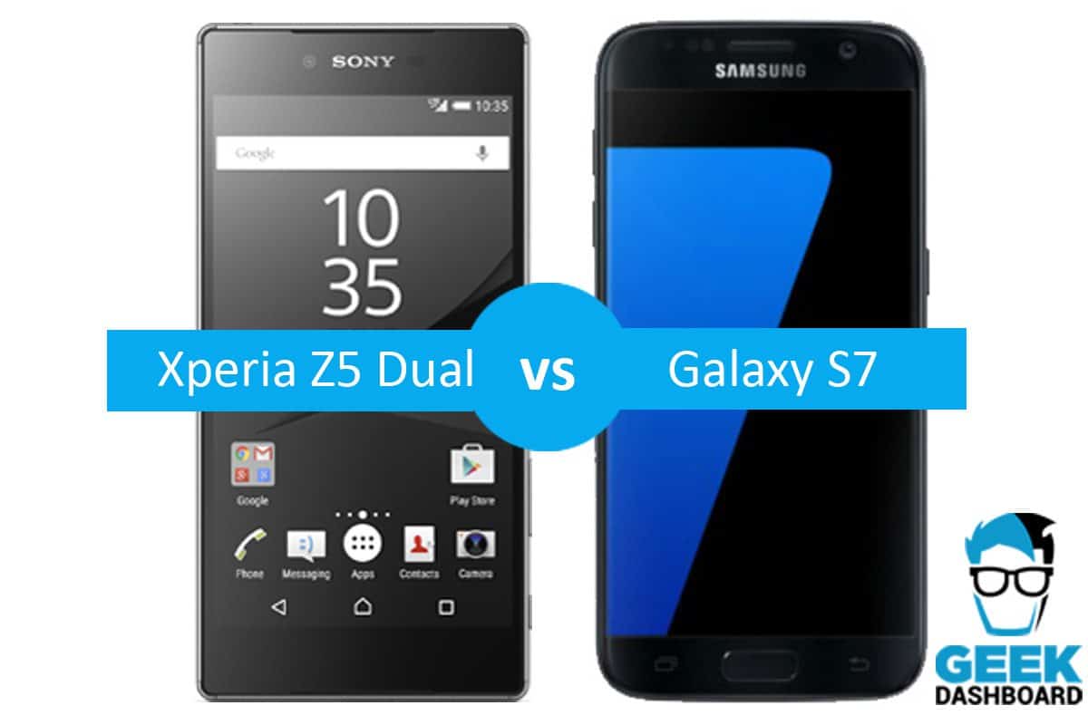 Samsung Galaxy S7 specs compared to Sony Xperia Z5.Detailed up-do-date specifications shown side by side.