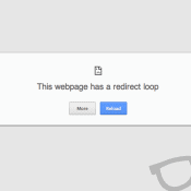 This webpage has a redirect loop