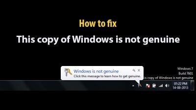 This guide will show you how to fix this copy of Windows is not genuine error