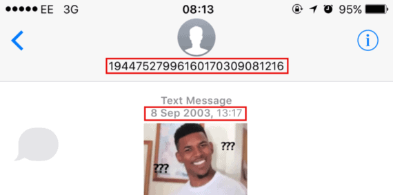 creepy message from 2003