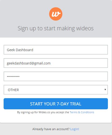 best online video editor by wideo signup