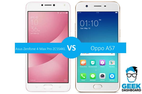 Asus zenfone 4 max pro zc554kl vs oppo a57 Asus zenfone 4 max pro zc554kl vs oppo a57