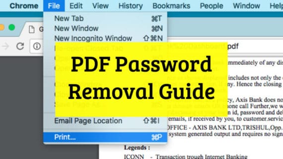 remove password from pdf