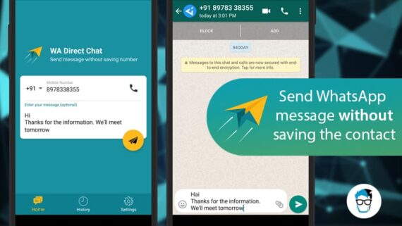 send WhatsApp message without adding contact