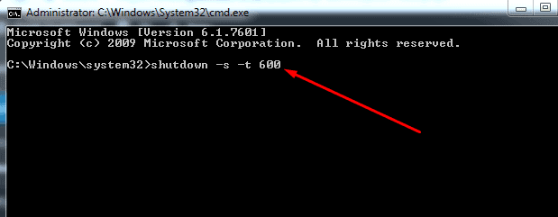 automatic shutdown windows 10 cmd
