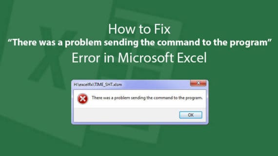 How to fix "There was a problem sending the command to the program"