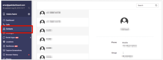 FoneMonitor - Contacts