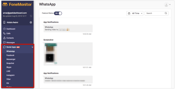FoneMonitor - Social Apps