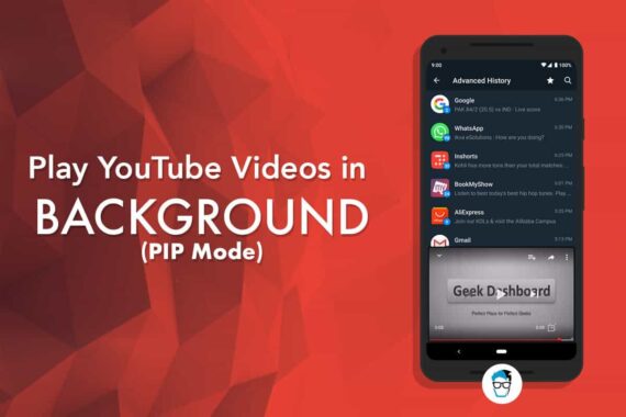 YouTube videos in background