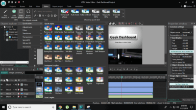 Editing tools and features (quick styles)