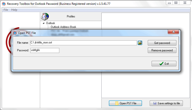 Recovery Toolbox for Outlook Password