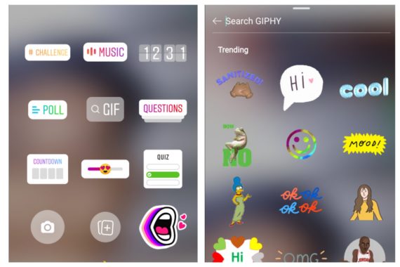 Instagram GIF in stories