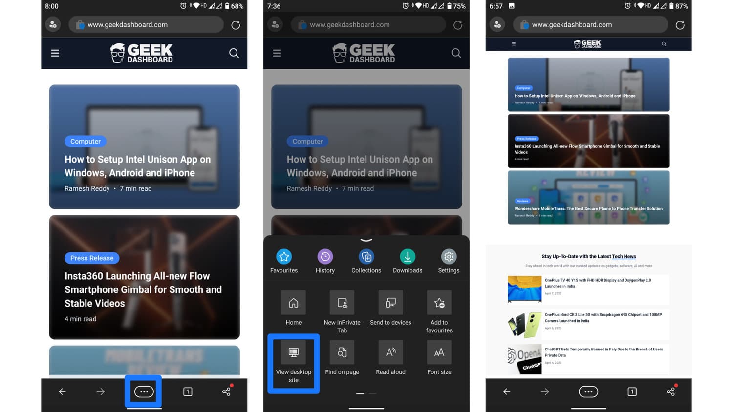 How to View Any Website in Full Desktop Mode on Smartphone