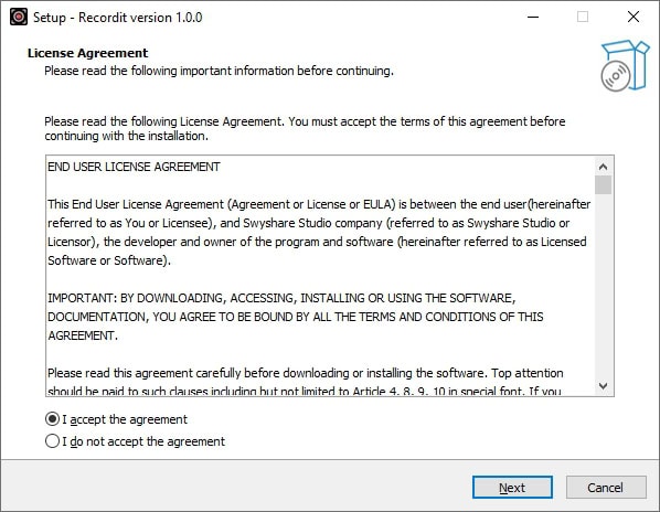 Recordit - License Agreement