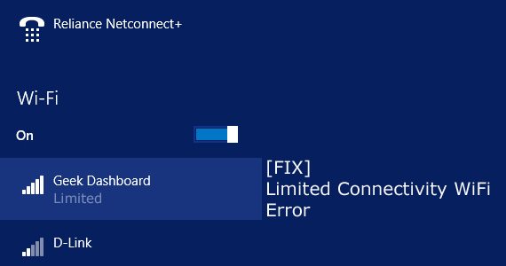 Limited connectivity WiFi issues in Windows 10 and Windows 8 [Solved] - Why Is My Wifi Showing Limited Connection