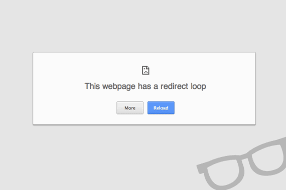 This webpage has a redirect loop